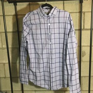 Express Modern Fit Pattern Button Shirt
